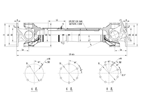 ROWS-BH Cardan Shaft,Universal Couplings Size Chart