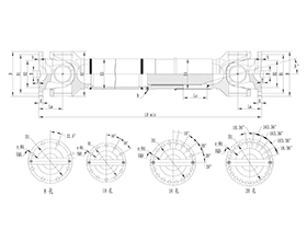 ROWH-BH Cardan Shaft,Universal Couplings Size Chart