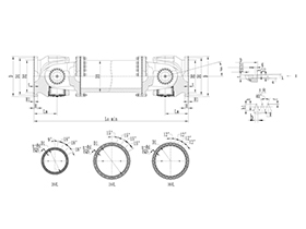 ROWL-WH Cardan Shaft,Universal Couplings Size Chart