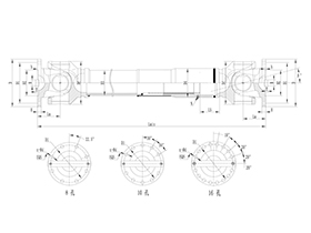 ROWM-BH Cardan Shaft,Universal Couplings Size Chart