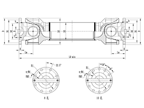 ROWM-WH Cardan Shaft,Universal Couplings Size Chart