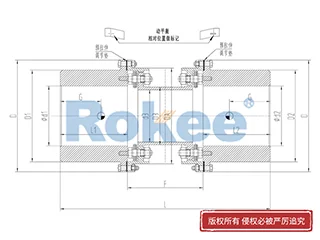 RLQU改进型法兰快装金属膜片联轴器