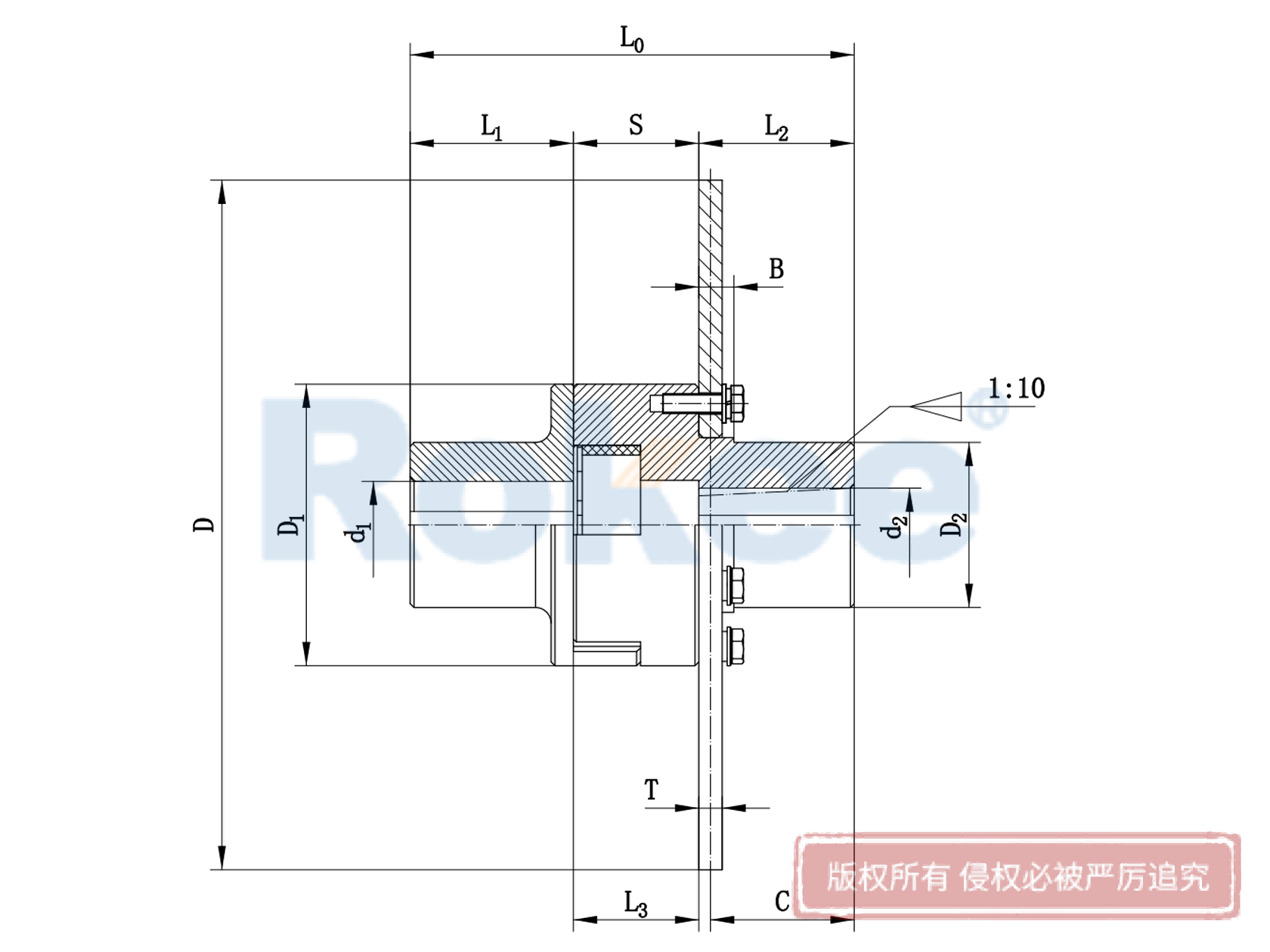 LMPK/MLPK型分体式制动盘梅花弹性联轴器